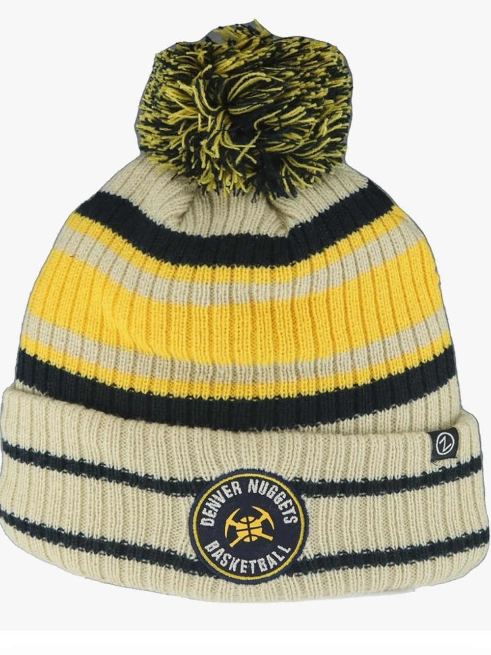 NBA Denver Nuggets Basketball Unisex Adult Pom Beanie Officially Licensed